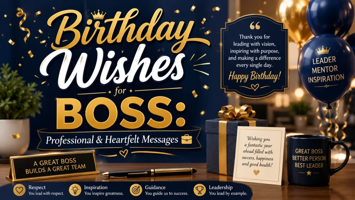 Birthday Wishes for Boss Professional & Heartfelt Messages 💼