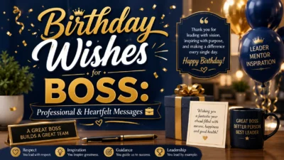 Birthday Wishes for Boss Professional & Heartfelt Messages 💼
