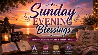 Sunday Evening Blessings Peaceful Prayers, Quotes & Reflections