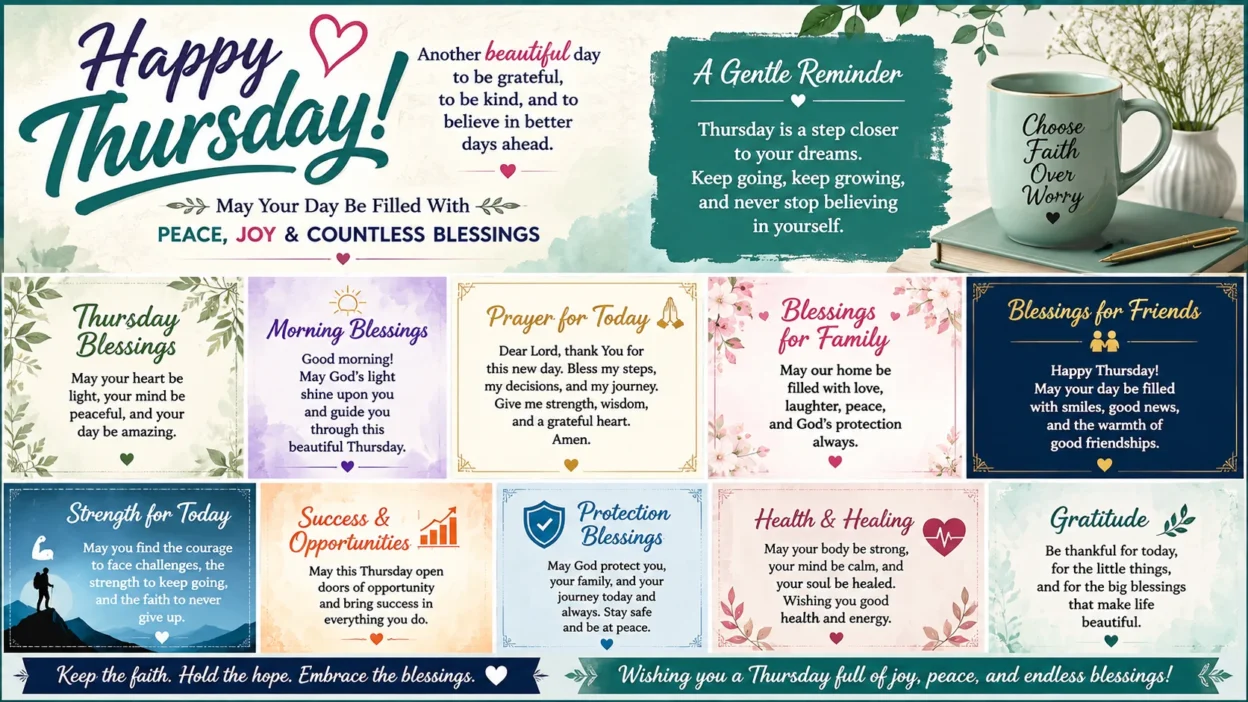 500+ Happy Thursday Blessings, Messages & Prayers