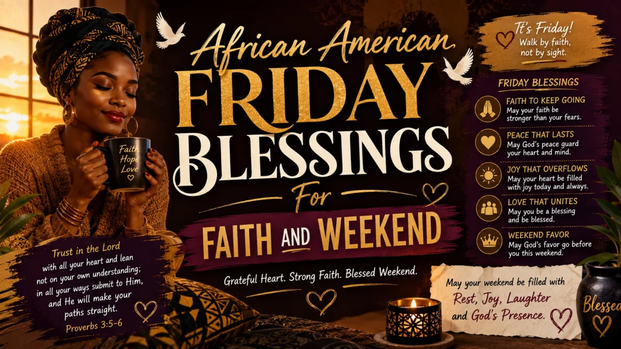 African American Friday Blessings For Faith And Weekend