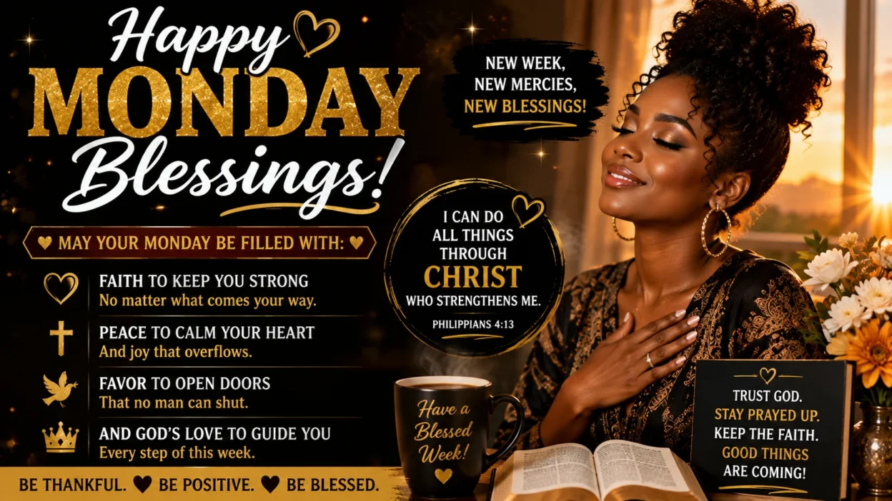 African American Monday Blessings GIF & Faith-Filled Messages