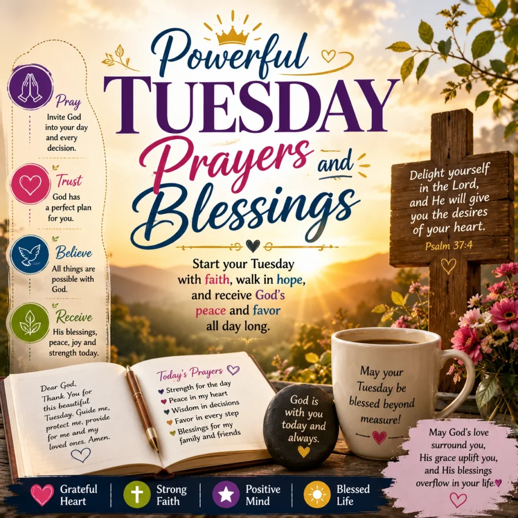Powerful Tuesday Prayers and Blessings 🙏