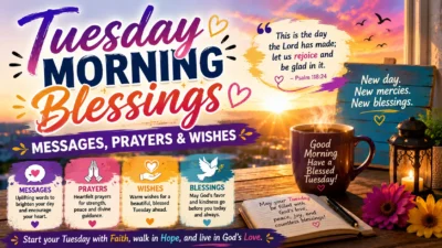 Tuesday Morning Blessings Messages, Prayers & Wishes