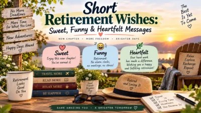Short Retirement Wishes Sweet, Funny & Heartfelt Messages