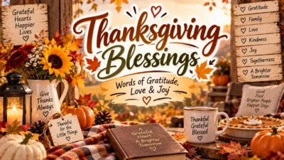 Thanksgiving Blessings Words of Gratitude, Love & Joy